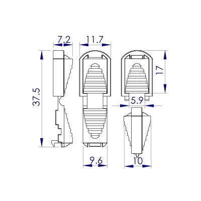 PLASTIC CORD END 4702