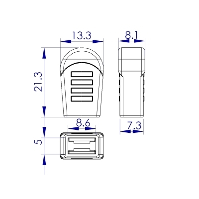 PLASTIC CORD END 4704