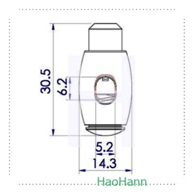 PLASTIC CORD LOCK 2718