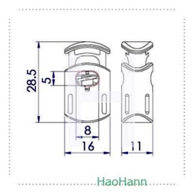 PLASTIC CORD LOCK 2723A