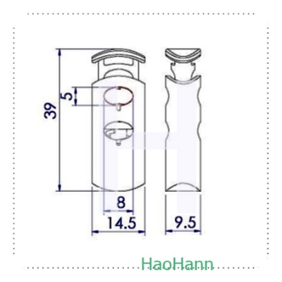 Plastic Cord Lock 2723B