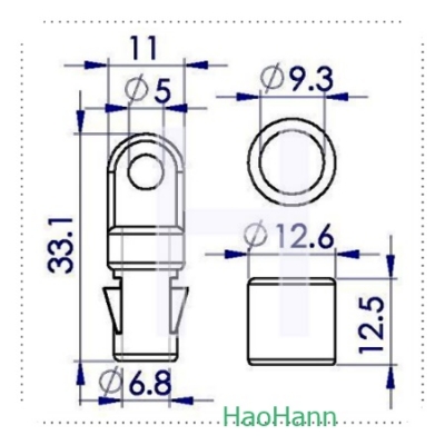 PLASTIC SNAP HOOK 3708