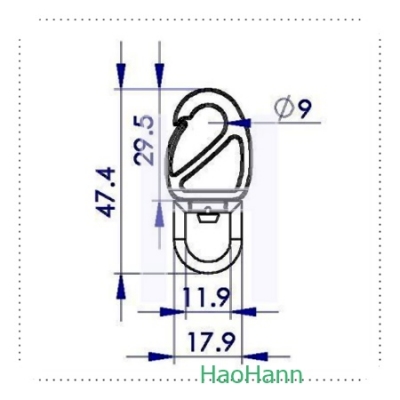 Plastic Snap Hook 3717A